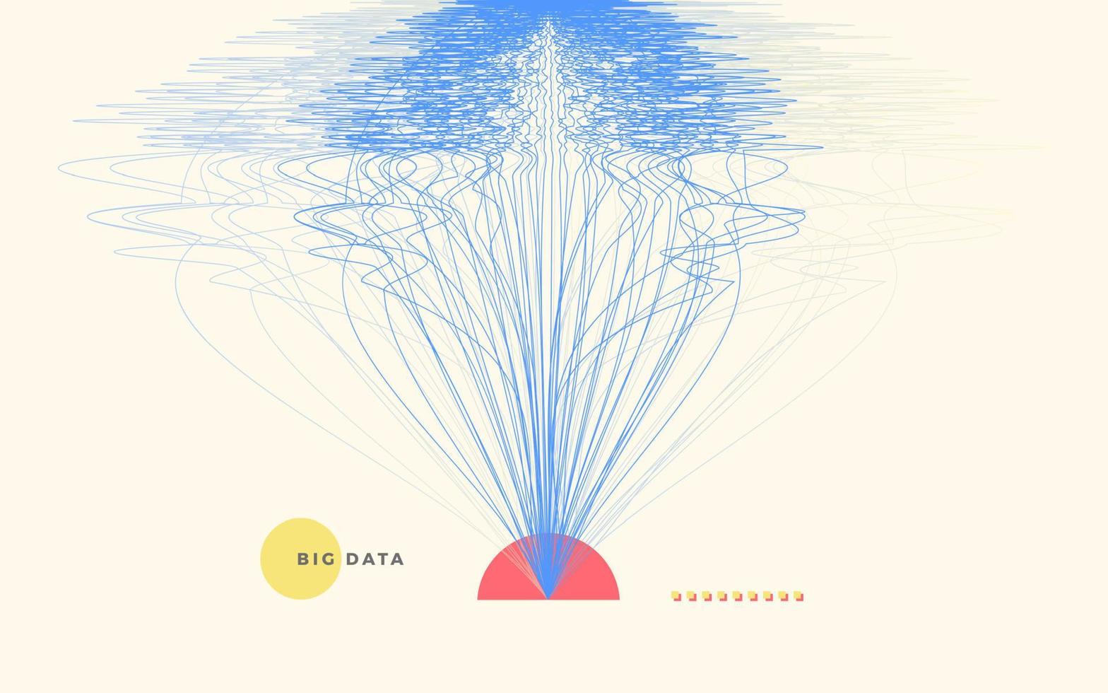 Abstract data technology background connected with lines and dots vector