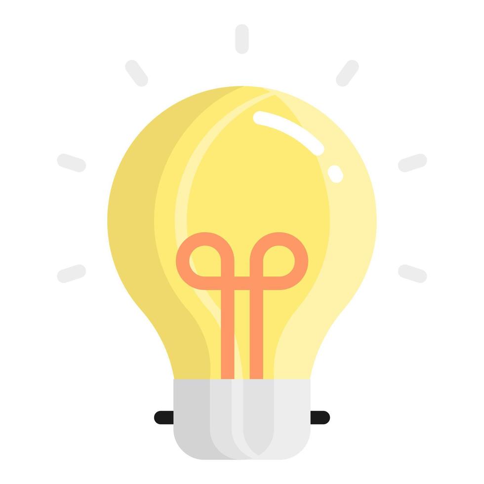 bulb vector flat icon, school and education icon