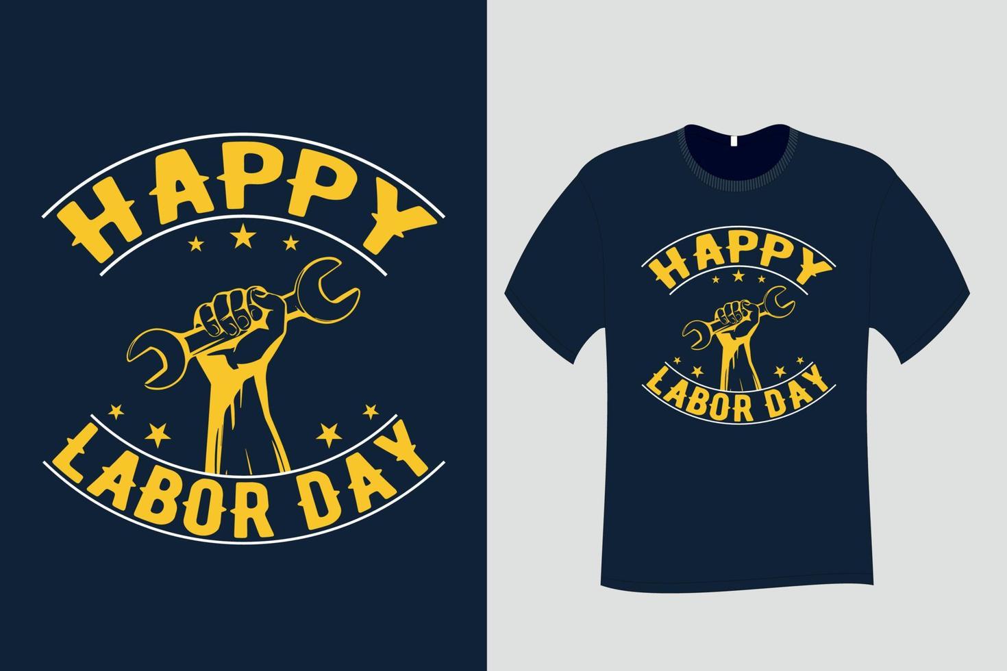 diseño de camiseta feliz día del trabajo vector