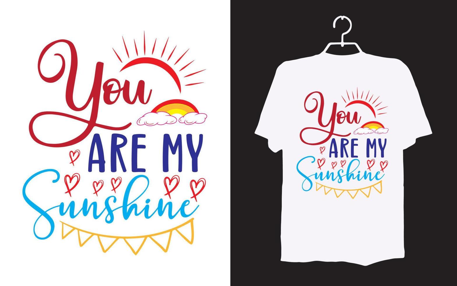 Print rainbow t-shirt design vector
