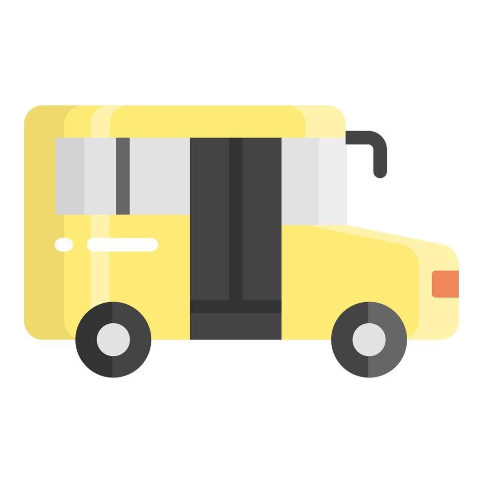 school van vector flat icon, school and education icon