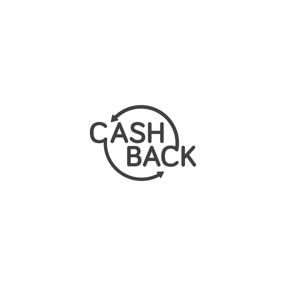 Cashback service, rotation arrow. Vector icon template