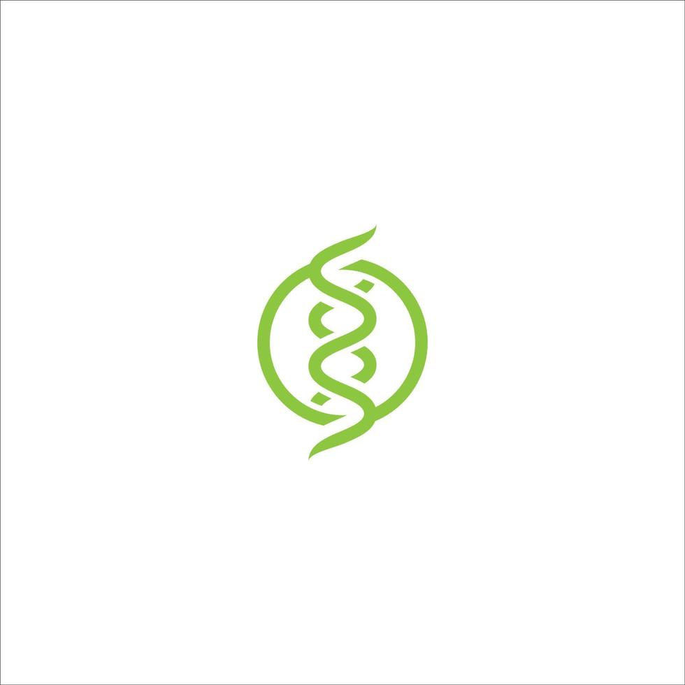 DNA, spiral abstract circle. Vector logo icon template