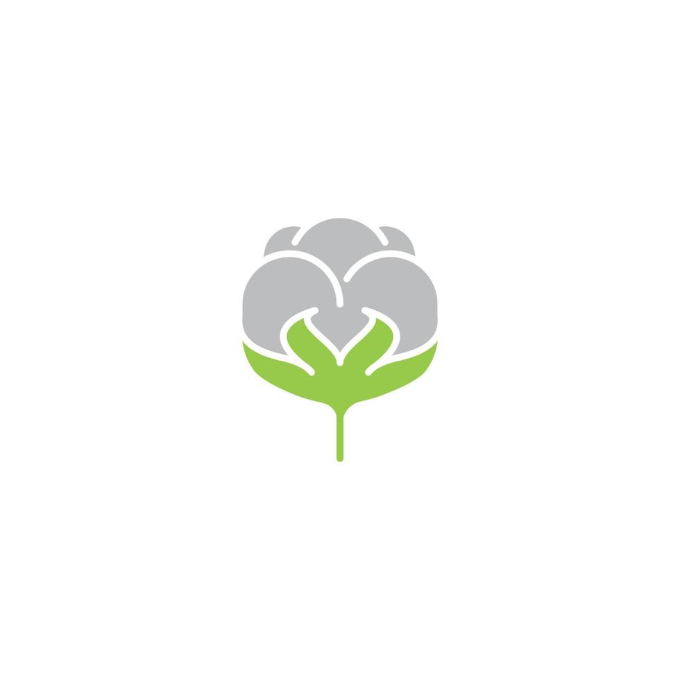 Cotton plant. Vector logo icon template