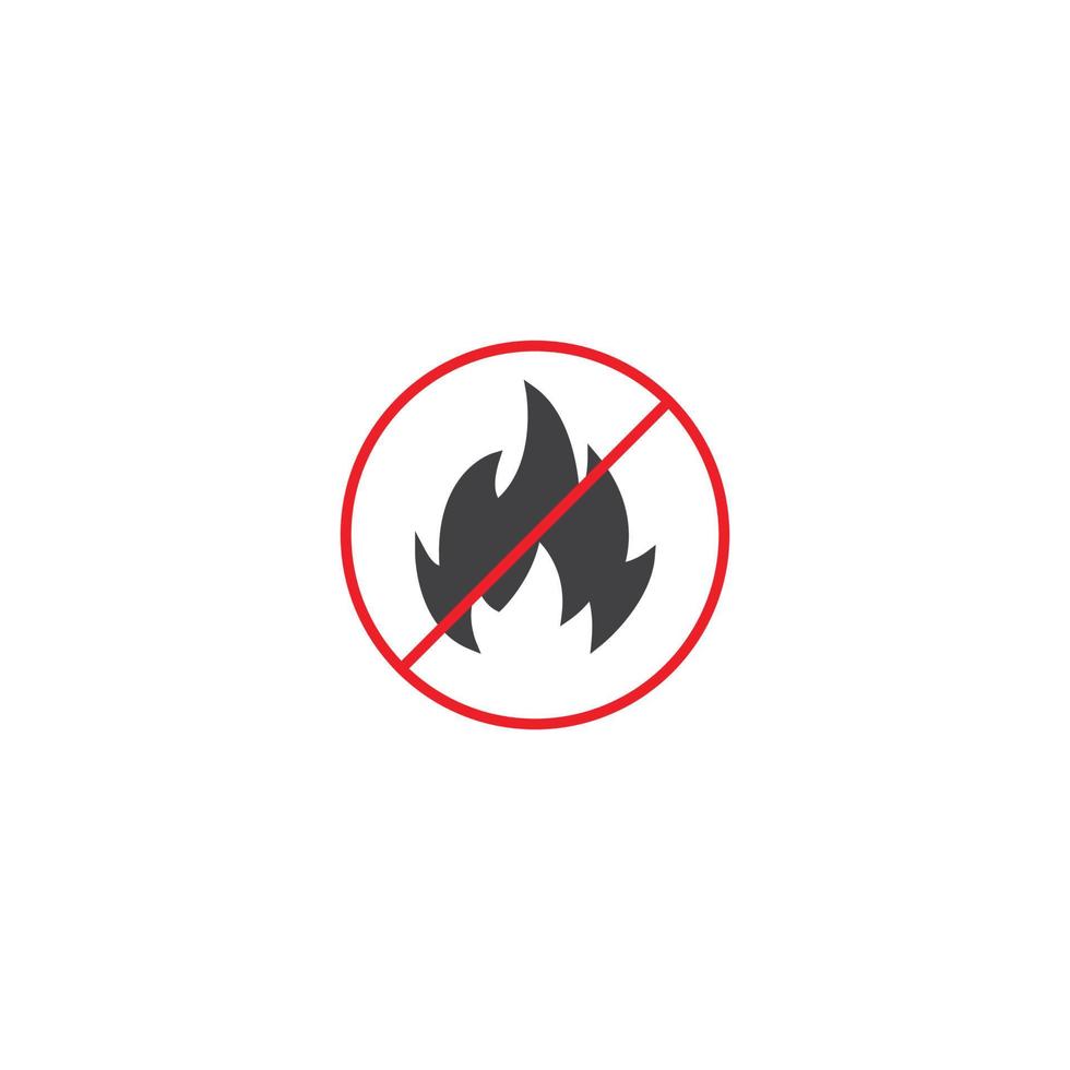 No fire sign. Vector icon template