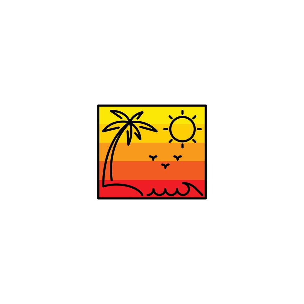 plantilla de icono de logotipo de vacaciones de verano.vector vector