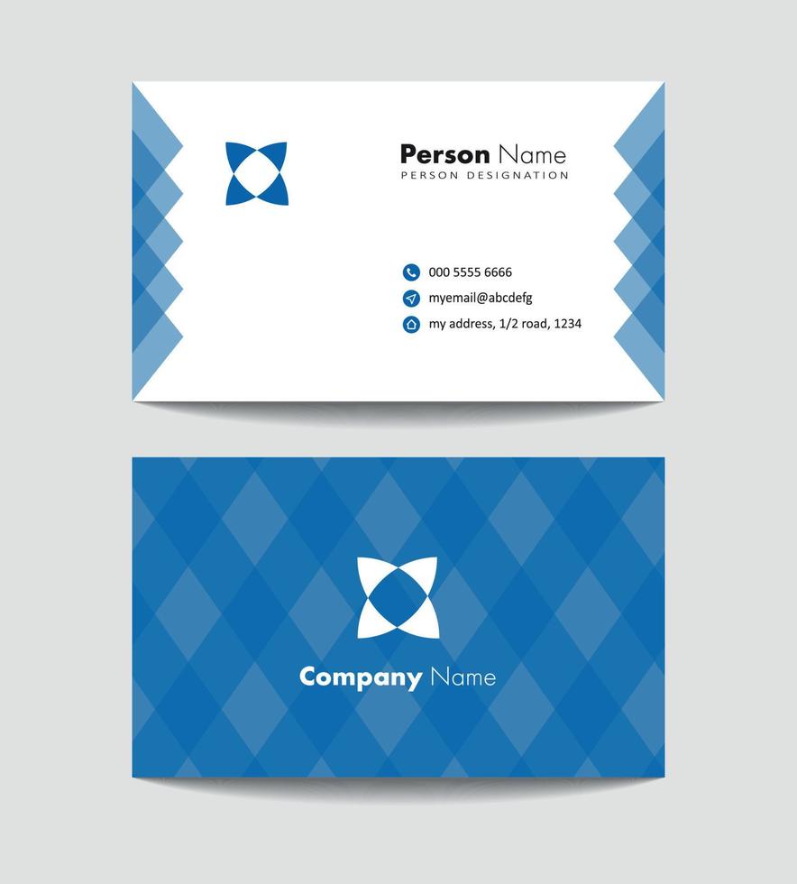 Print ready clean minimal business card corporate style vector