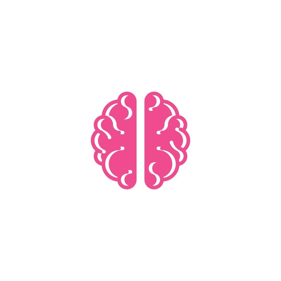 Brain top view. Vector icon template