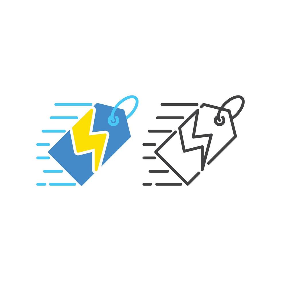 Flash sale. Vector logo icon template