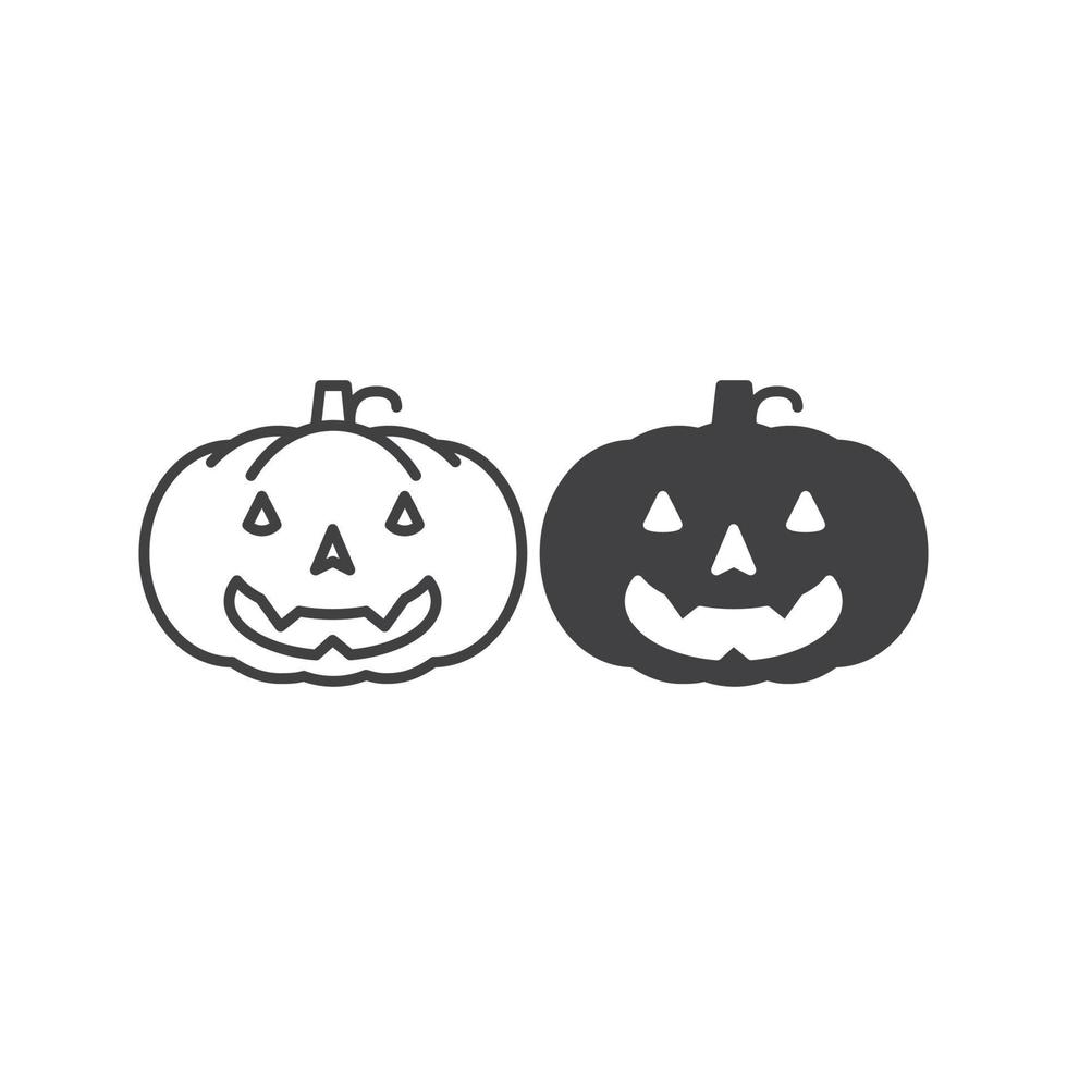 Halloween pumpkin. Vector icon template