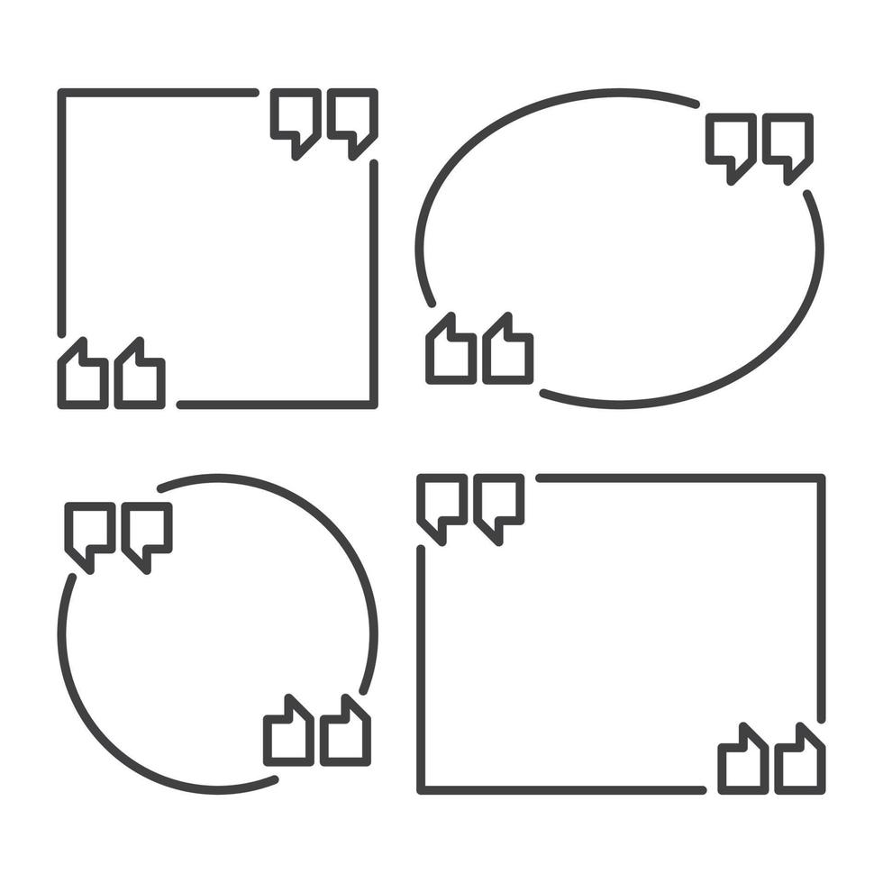 dejar en blanco la información de la cotización. plantilla de icono de vector