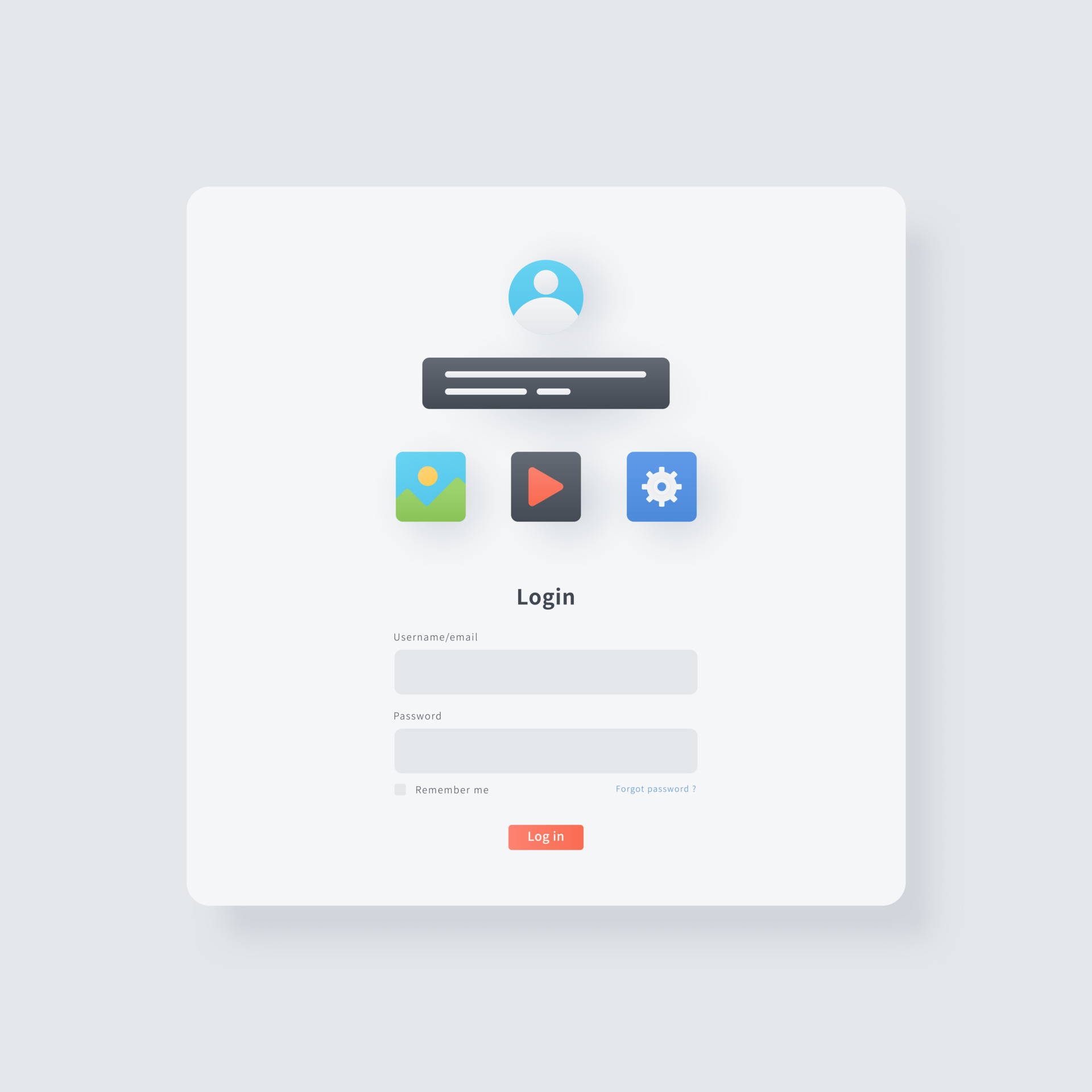 Web page interface design. Web design and web development concept. User ...