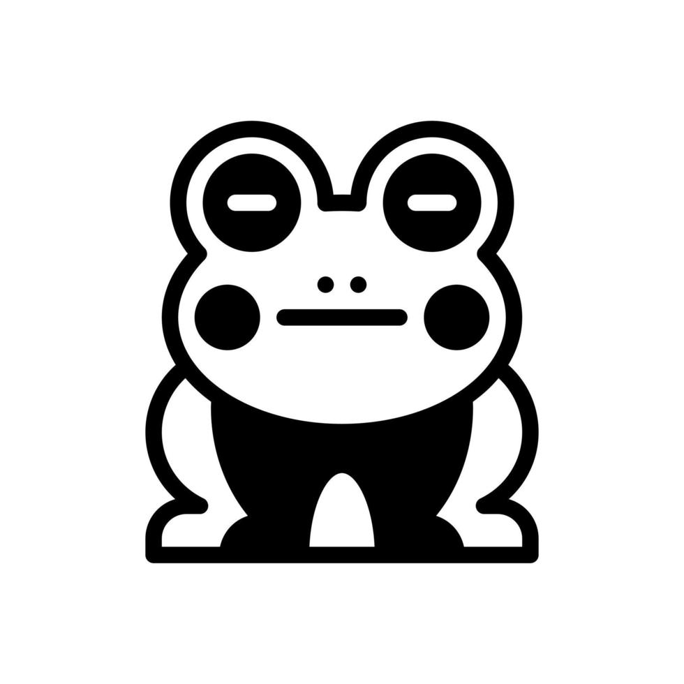 frog solid style icon. vector illustration for graphic design, website, app