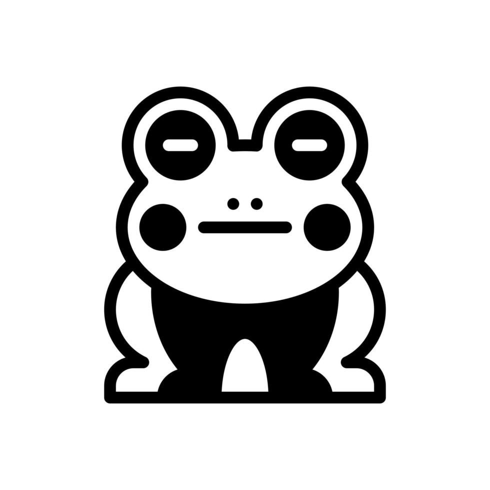 frog solid style icon. vector illustration for graphic design, website, app