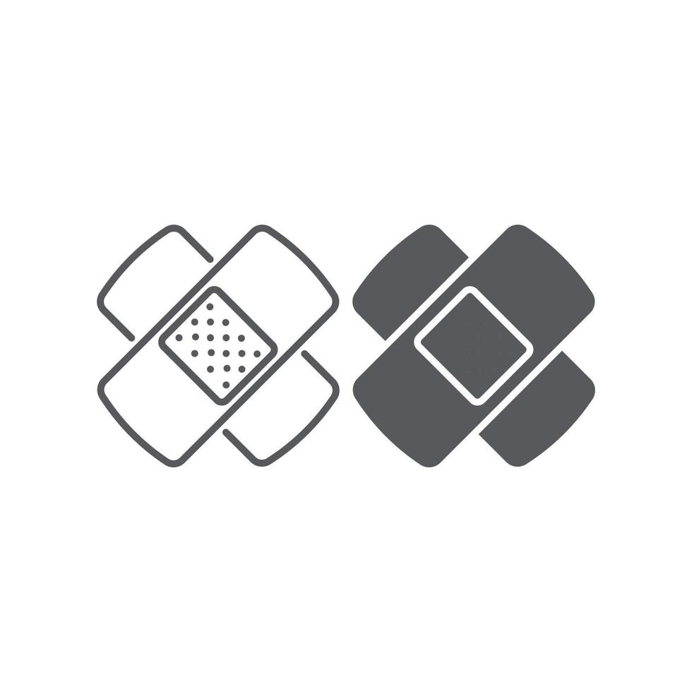 Bandage plaster, adhesive. Vector icon outline template