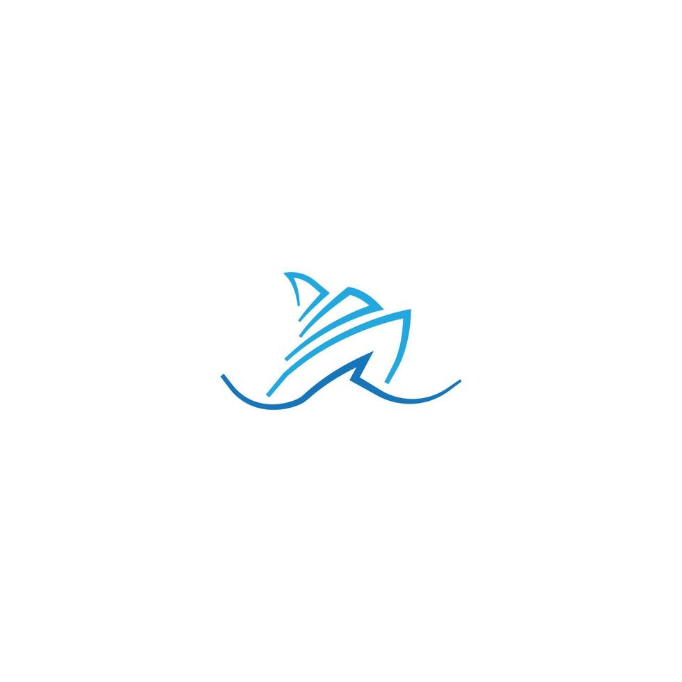 Elegant sailboat. Vector logo icon template