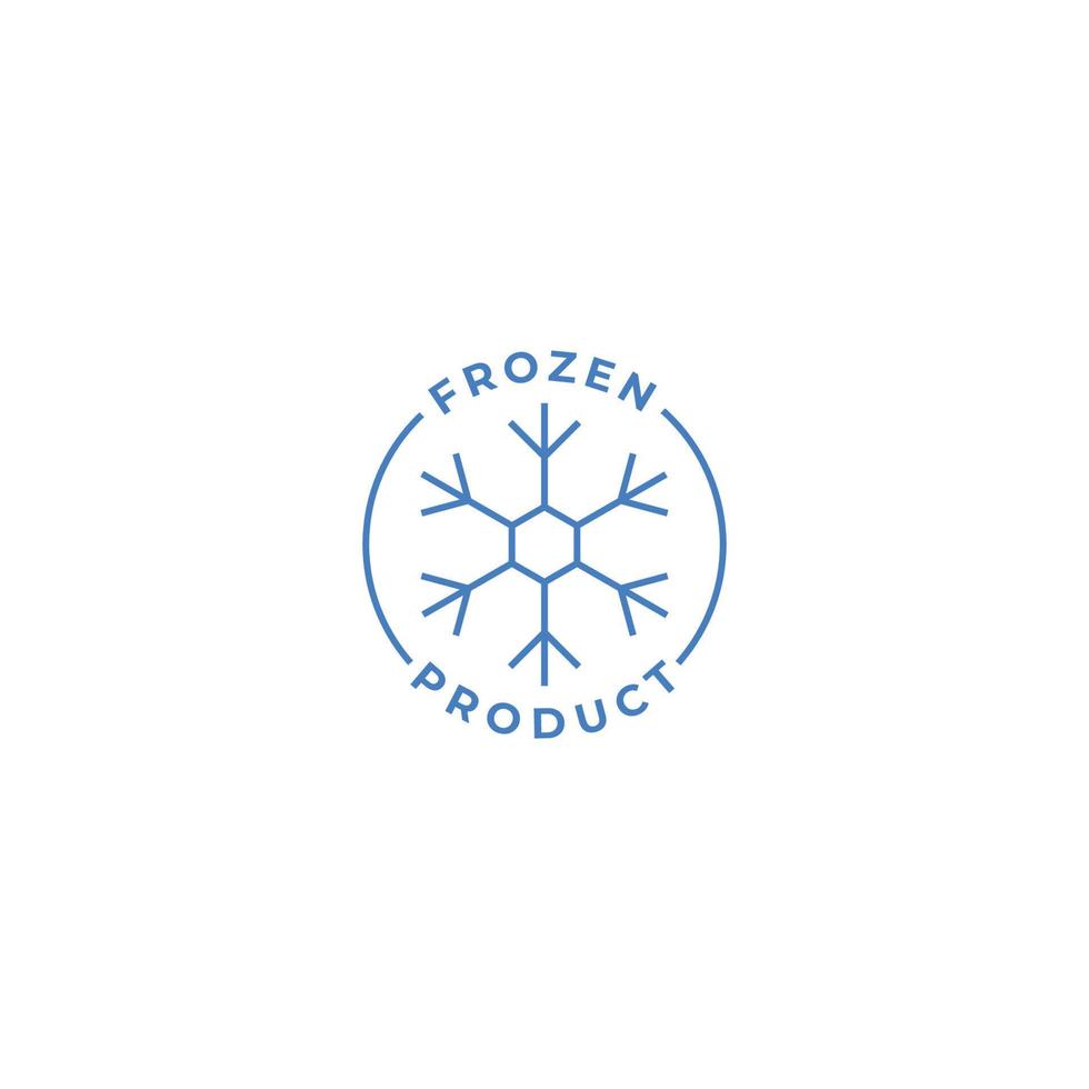 Frozen product label. Vector icon template