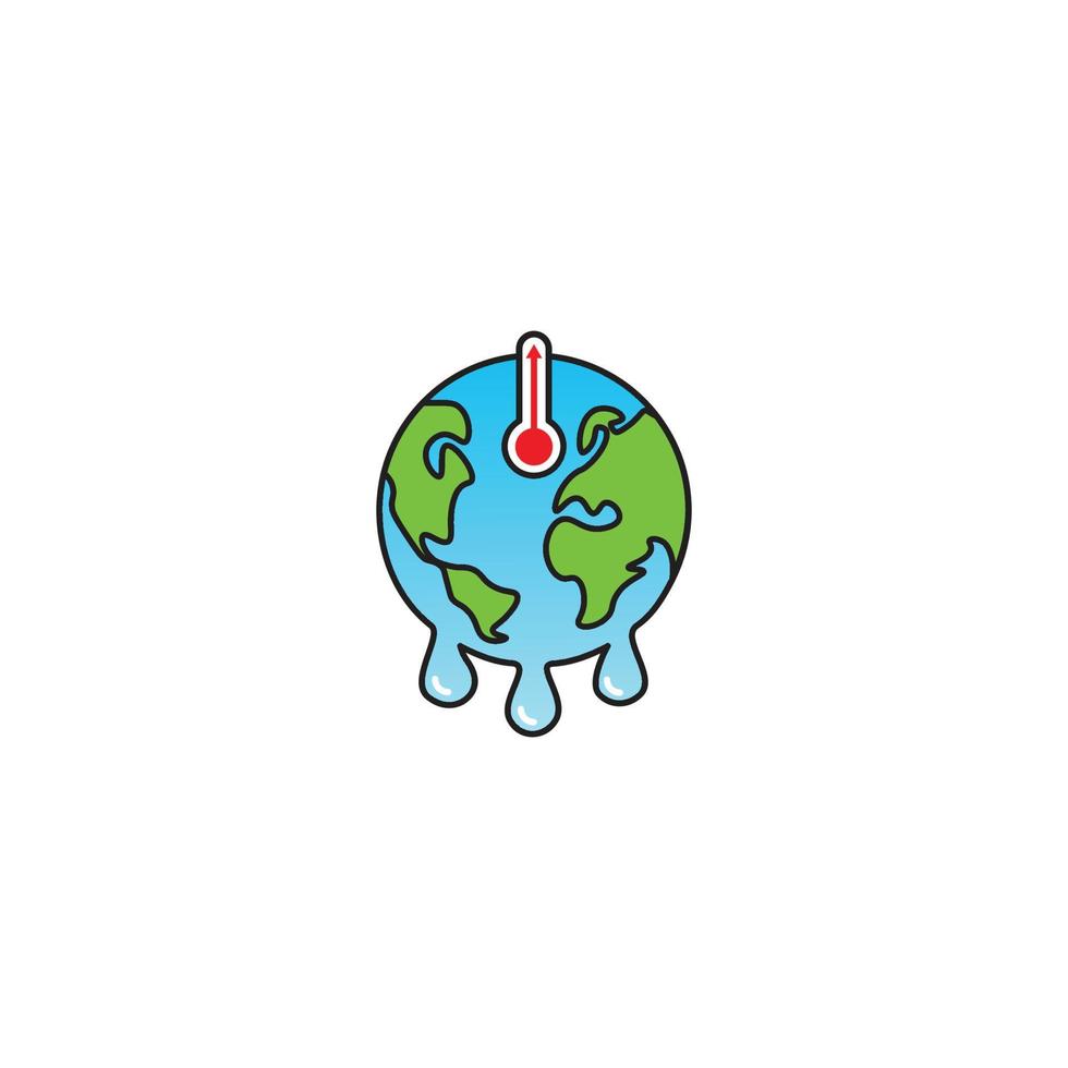 Stop global warming. Vector icon template