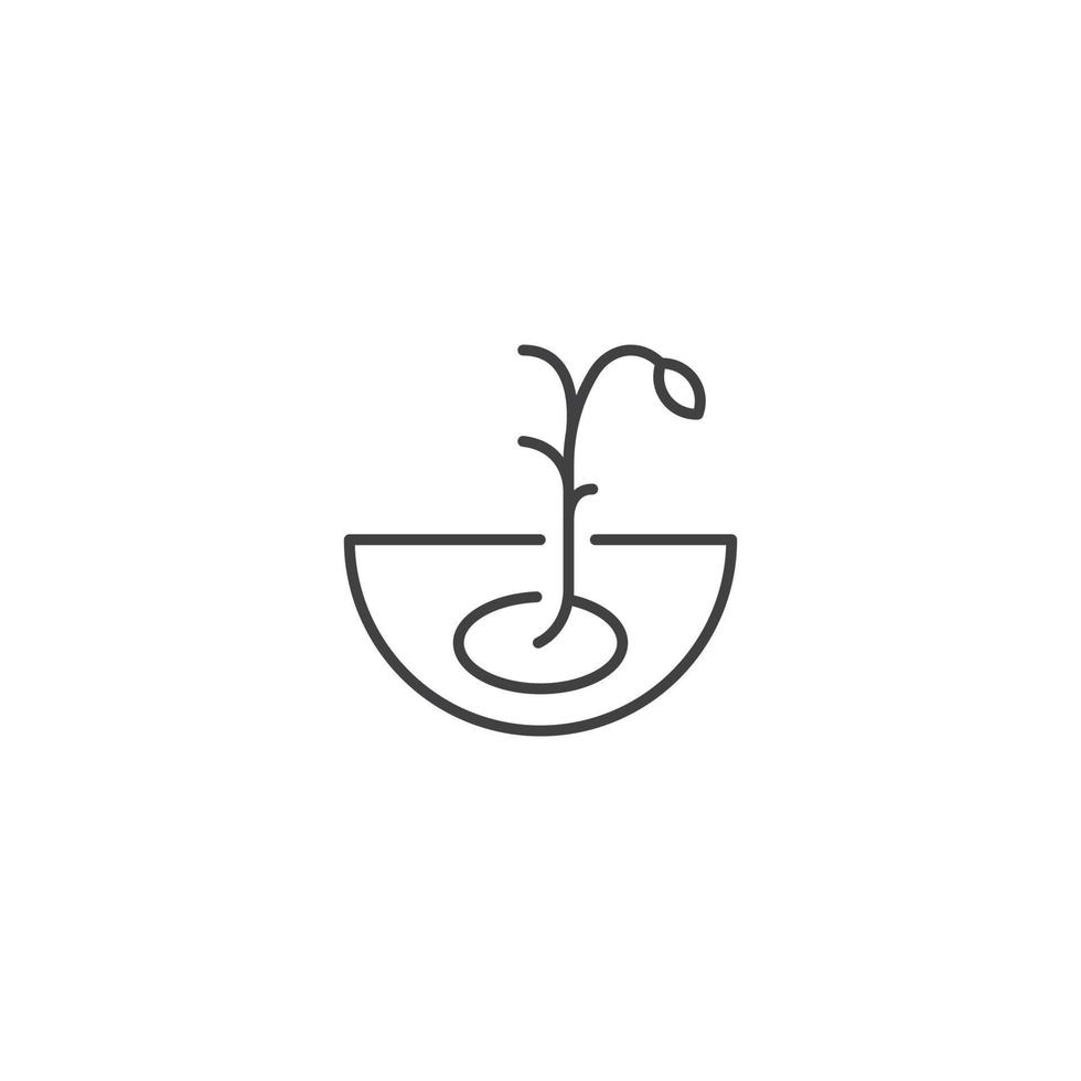 Growing seeds. Vector icon template