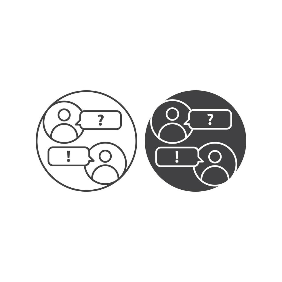 Question and answer . Vector icon template