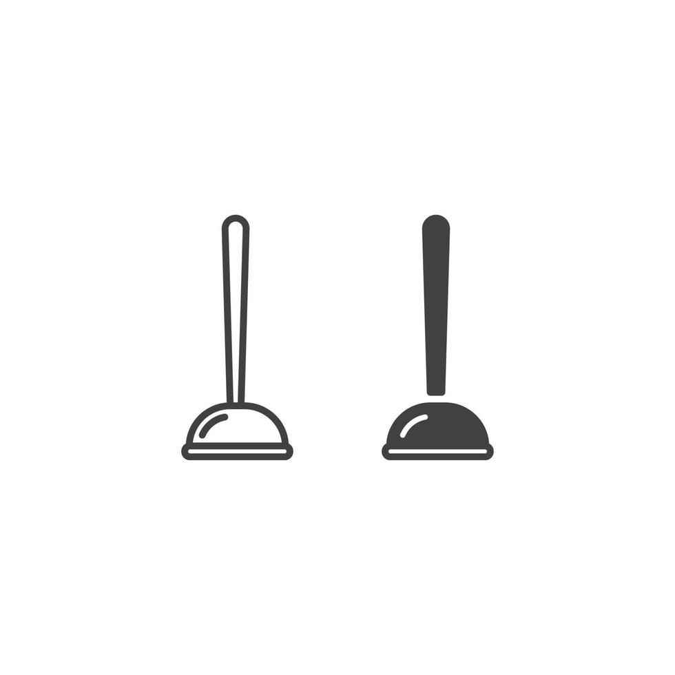 Plunger. Vector icon template