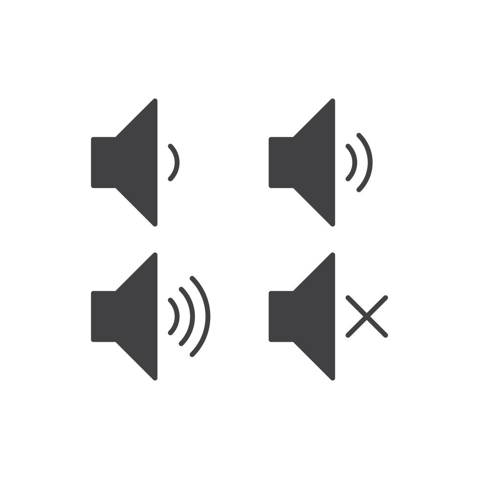 Speaker volume set. Vector icon template