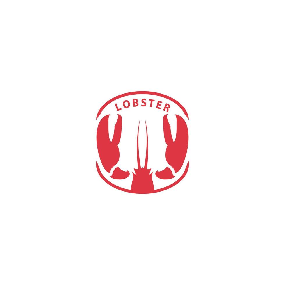 langosta. plantilla de icono de logotipo vectorial vector