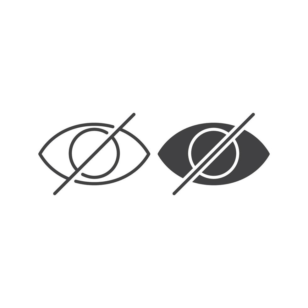 Eye, sensitive content. Vector icon template