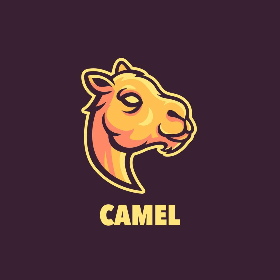 Camel mascot logo for esport gaming or emblems vector