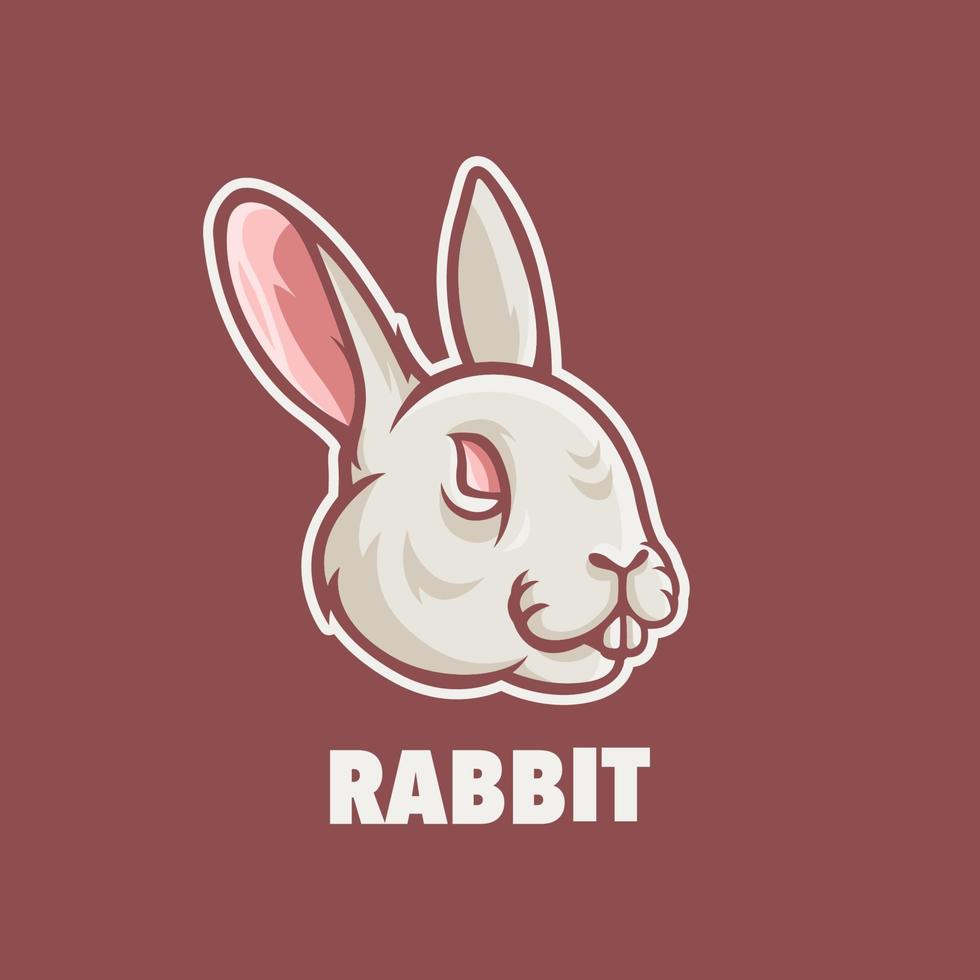 Rabbit mascot logo for esport gaming or emblems vector