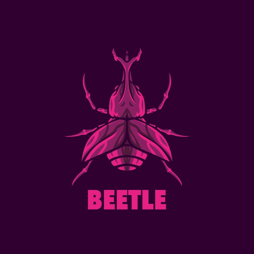 Beetle mascot logo for esport gaming or emblems vector