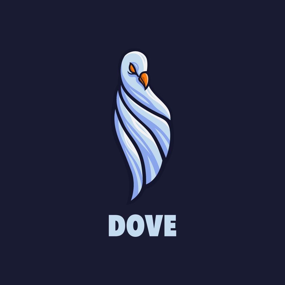 Dove mascot logo for esport gaming or emblems vector