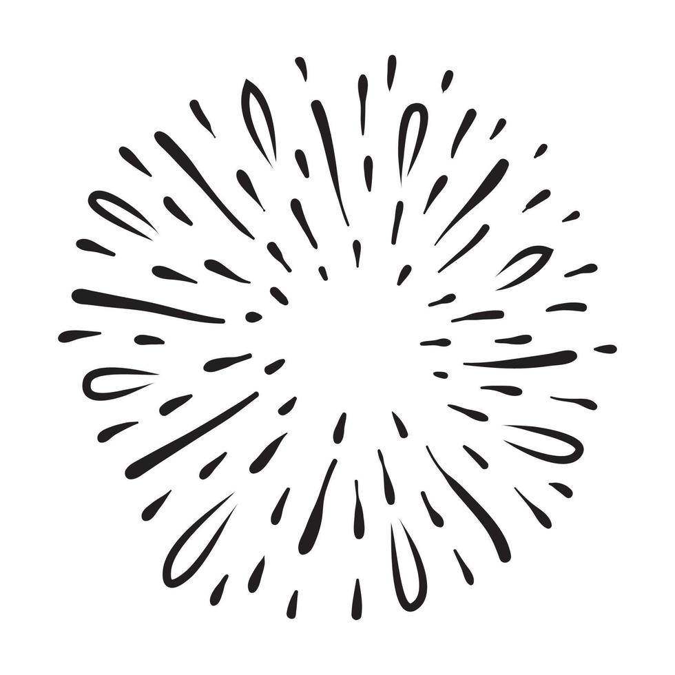 Starburst, sunburst element. Vector illustration