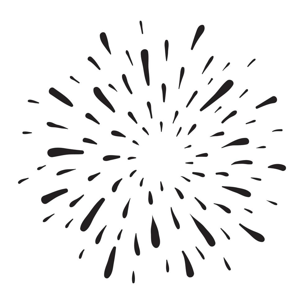 Starburst, sunburst element. Vector illustration