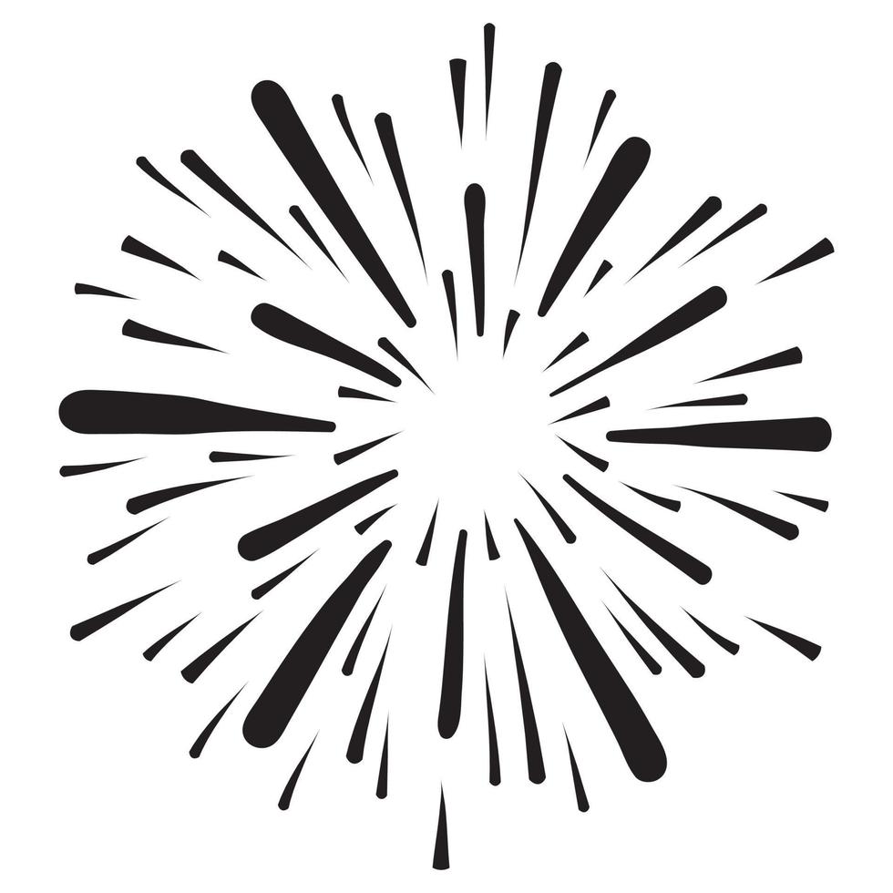 Starburst, sunburst element. Vector illustration