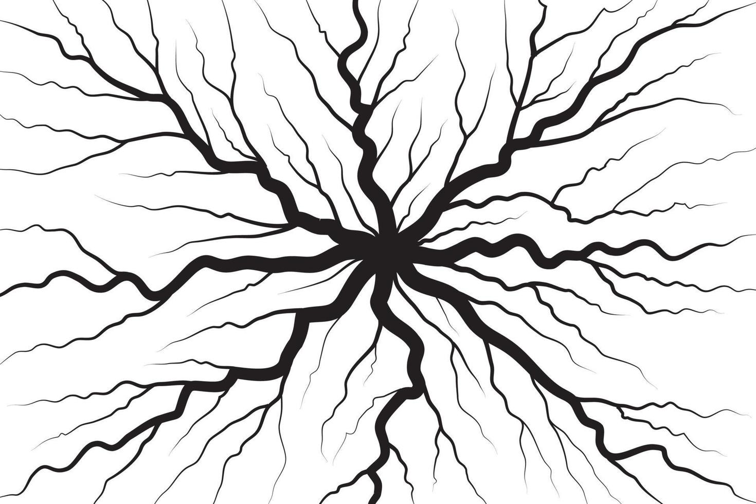 Ground cracks set. Earthquake and ground cracks, hole effect, craquelure and damaged wall texture. Vector illustrations can be used for topics earthquake, crash, destruction