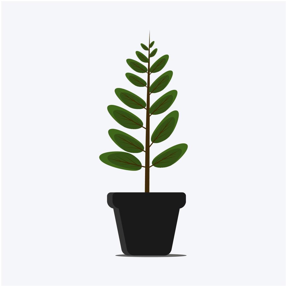 vector de una planta en una maceta