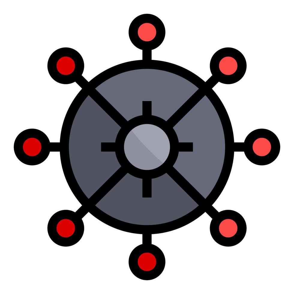 cryptocurrency distribution circle node with dots vector