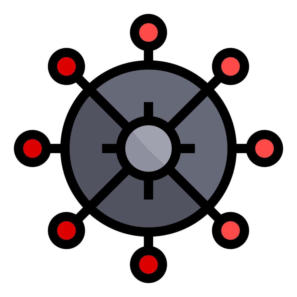 cryptocurrency distribution circle node with dots vector