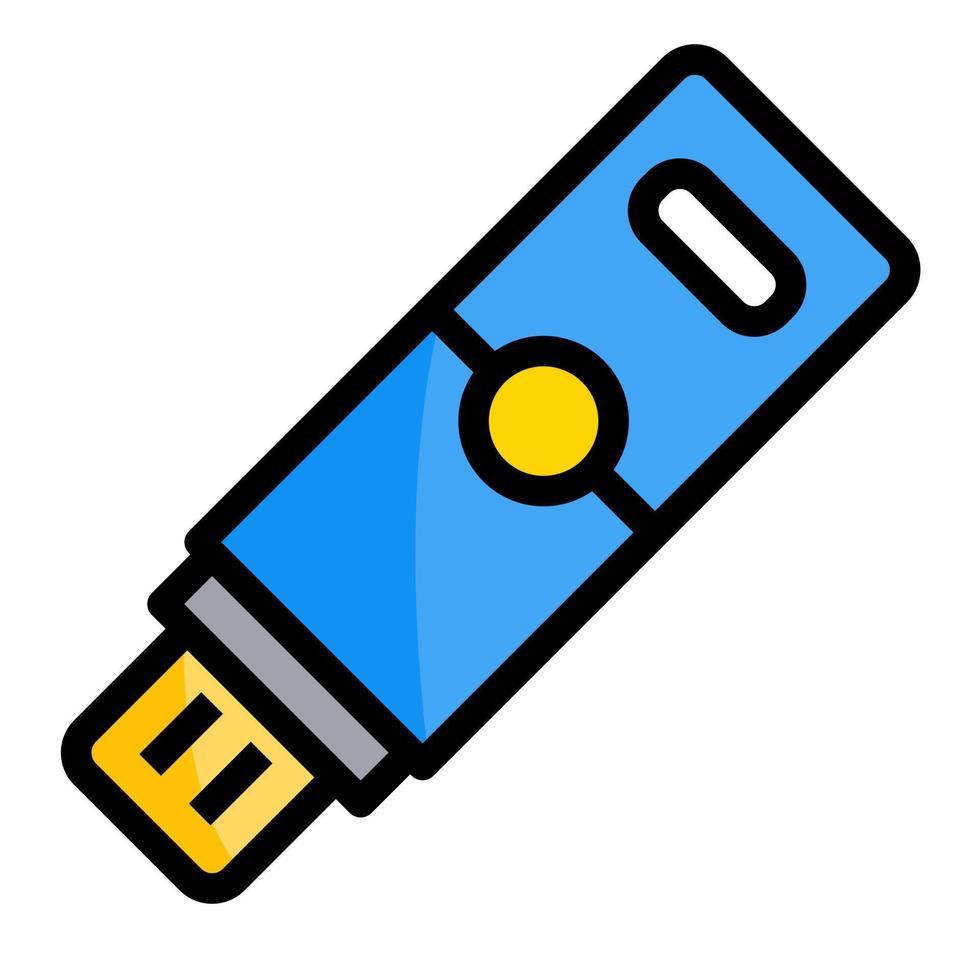 usb file flash disk external storage to saving file folder and data vector