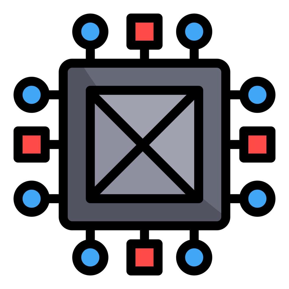 cryptocurrency distribution square chip node vector