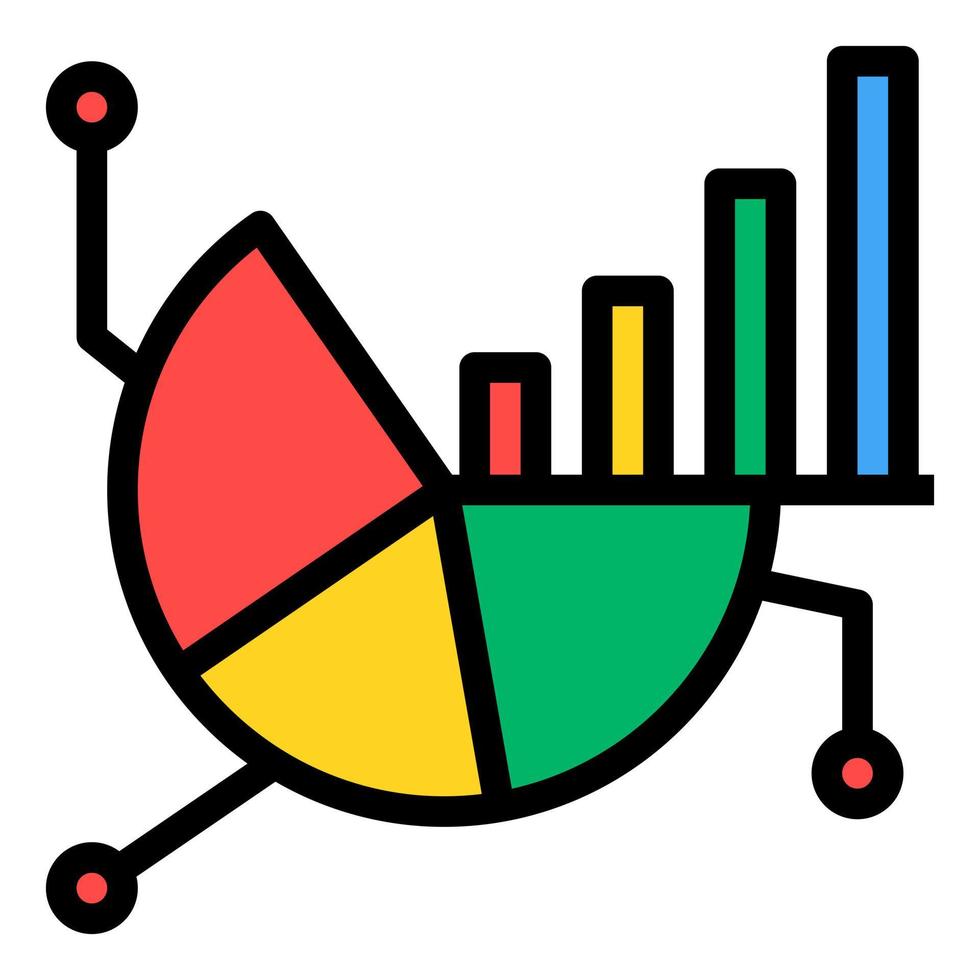 barra de gráfico de informes y analista de gráficos vector