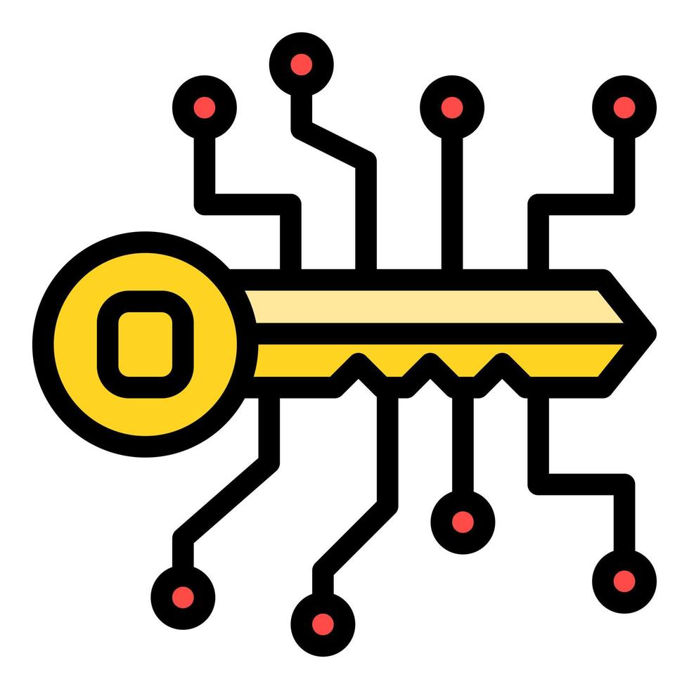 protección de seguridad de clave digital vector