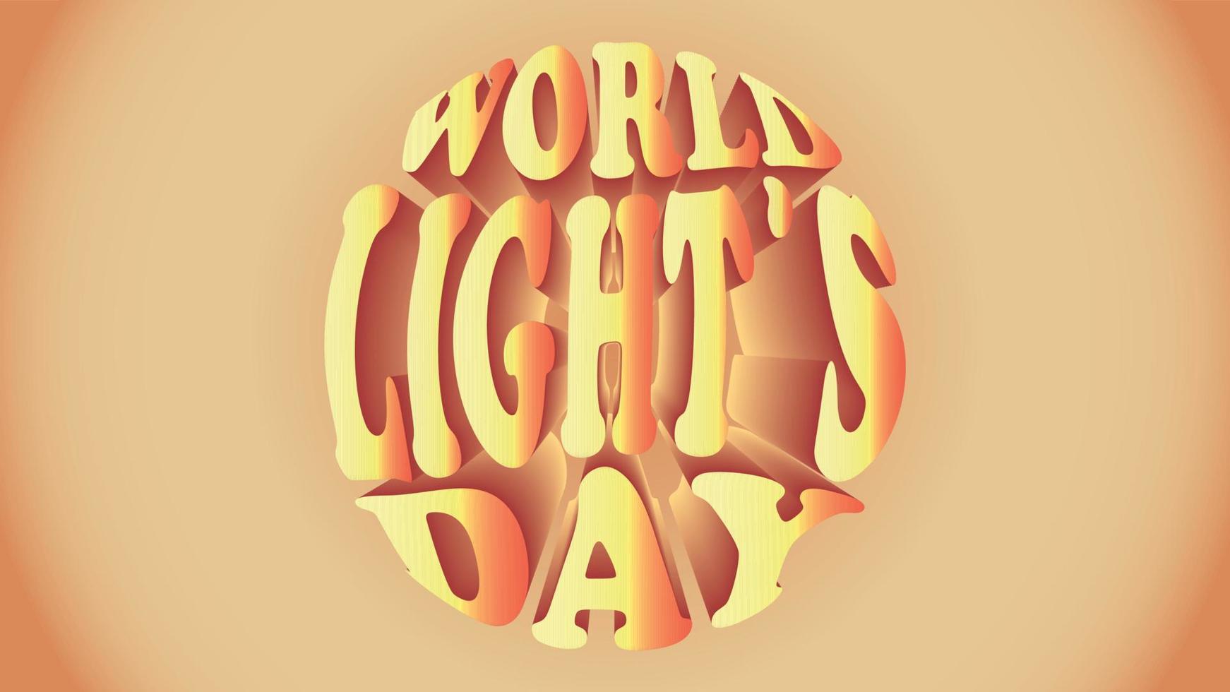 3D design with gradient colors of the International Day of Light vector