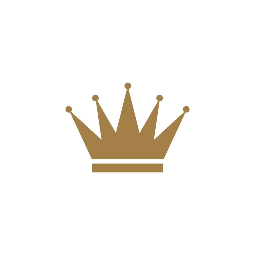 minimalist luxury crown logo vector template design.