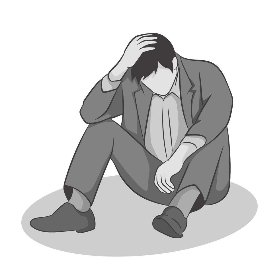 Business man stress vector