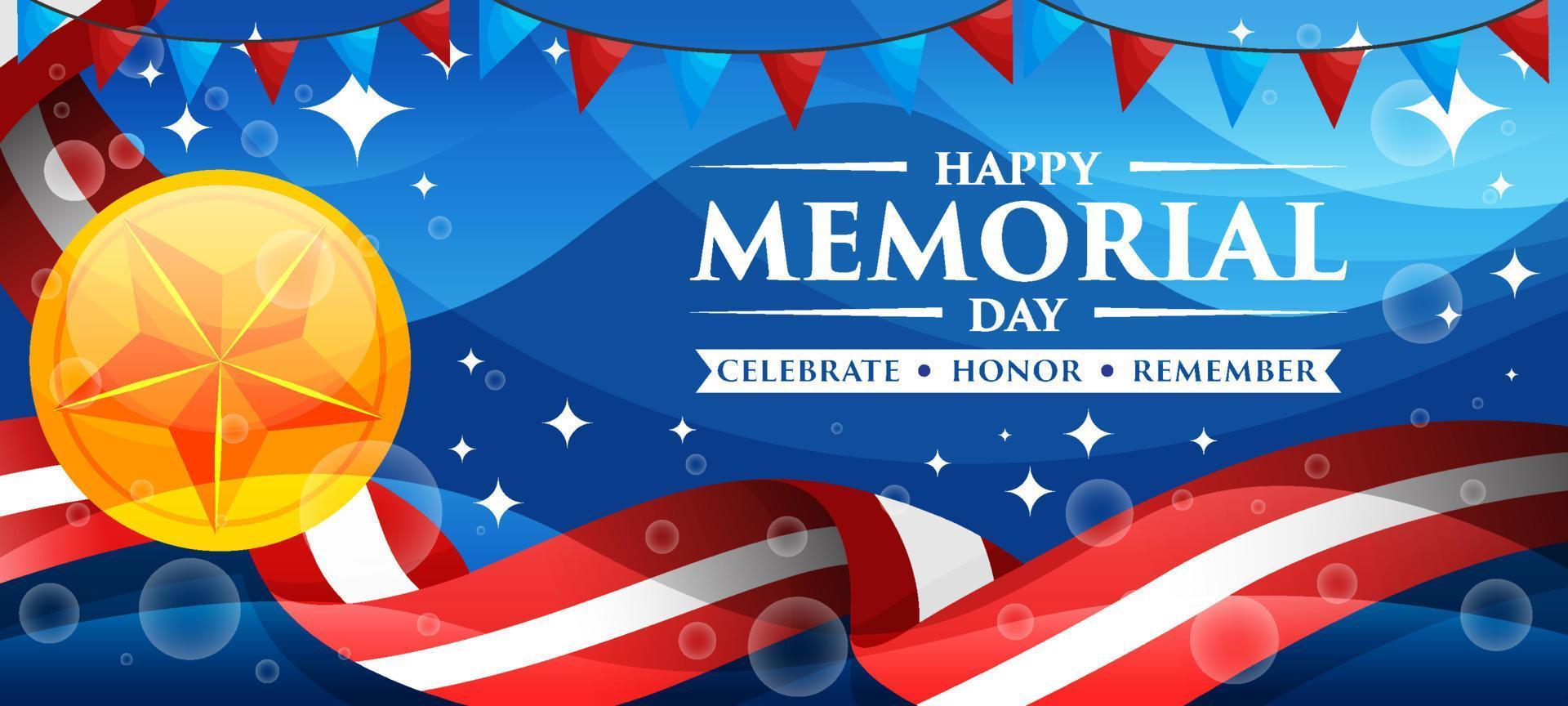 Happy Memorial Day Concept vector