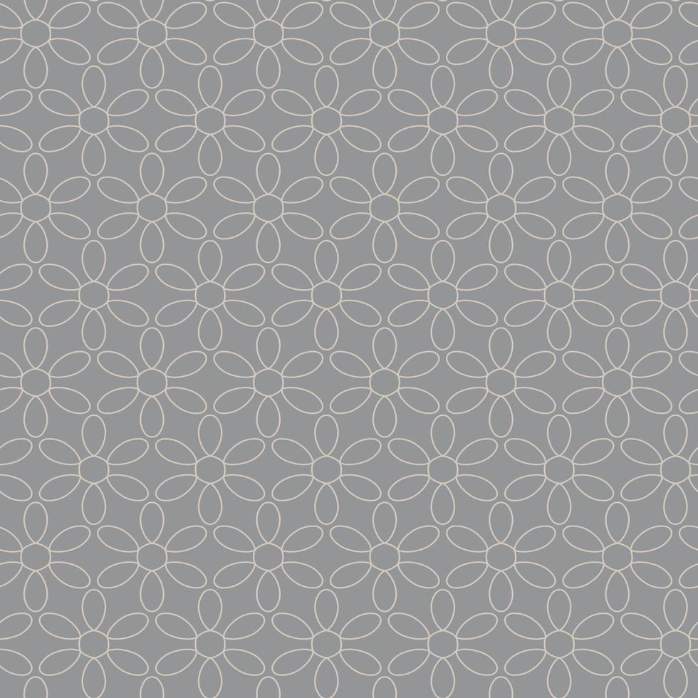 ilustración perfecta de vector moderno. estampado de flores sobre un fondo gris. patrón ornamental para volantes, tipografía, fondos de pantalla, fondos