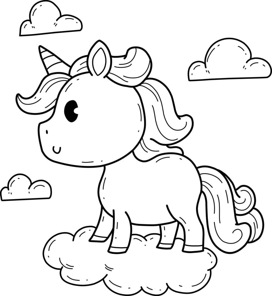 animals coloring book alphabet. Isolated on white background. Vector cartoon unicorn.
