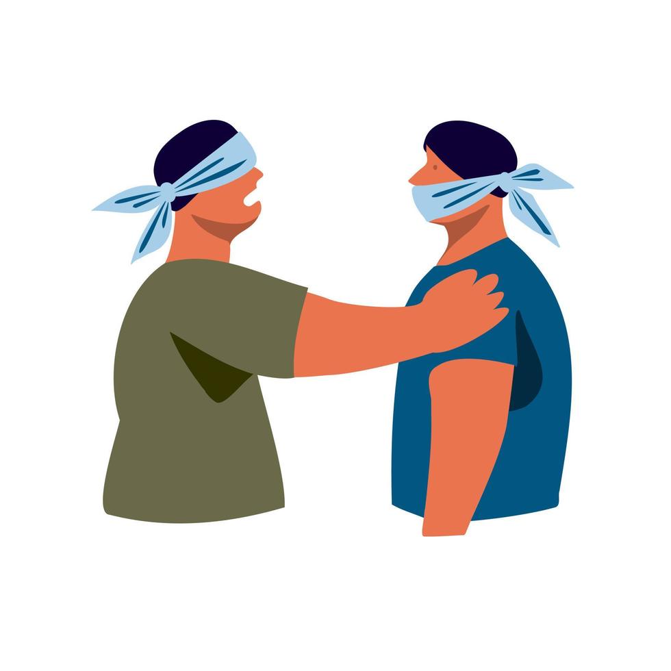 misunderstanding due to communication problems vector